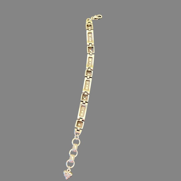 Brighton Tribeca Linked Panels Silver Plated Wrap Bracelet Adjustable 7”-8” EUC - Picture 8 of 10